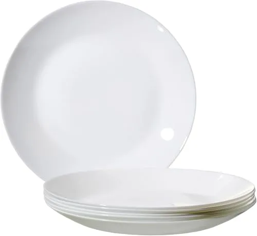 Ritzenhoff & Breker Speiseteller fresh Ø 25 cm weiß 6er Set Opal Glas Mikrowellengeeignet