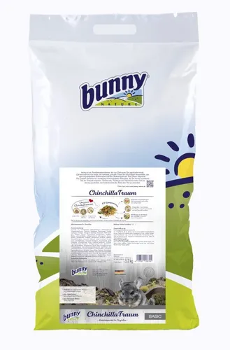 Bunny ChinchillaTraum BASIC 3,2 kg - Hochwertiges Chinchillafutter - Futter für Chinchillas, 3,2 kg, reich an Kräutern für eine ausgewogene Ernährung, hergestellt in Deutschland.