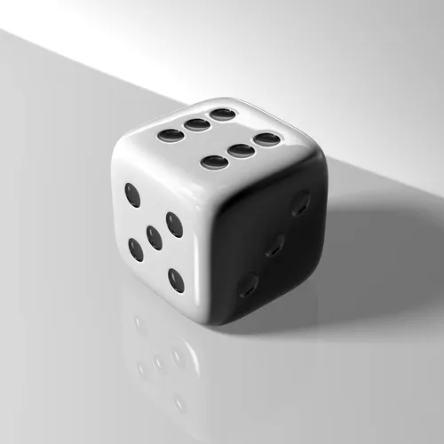 Würfel Spielwürfel WeißSchwarz Knobelwürfel Dice Mod. Elfenbein 16mm - 30 Stück