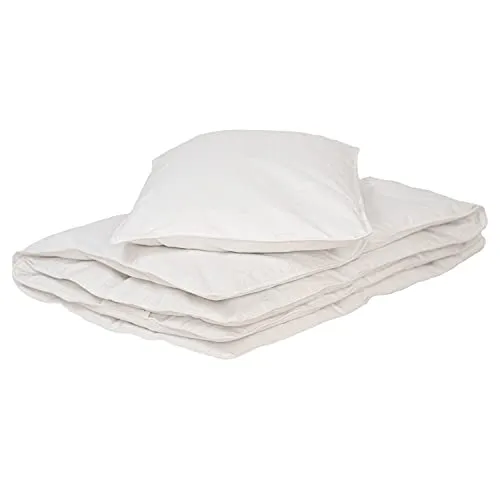 Welt der Träume Kinder Daunenset | Kinderbettdecke 100x135 cm | Kopfkissen Kinder 40x60 cm | Baby Bettdecke und Kissen | 400 g / 100 g | Daunenbettdecke | Federdecke | kein Lebendrupf