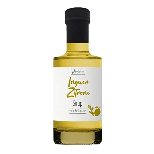 Ingwer-Zitronen-Sirup 200ml - Genüssle Ingwer Zitronen Sirup vom Bodensee - Ingwersirup aus rein natürlichen Zutaten und ohne Zusatzstoffe