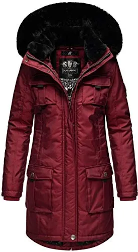 Navahoo Damen Winter Jacke Parka Mantel Teddyfell warm gefüttert - Stilvoller Damen Winter Parka von Navahoo, warm gefüttert und wasserabweisend. Inkl. praktischer Stofftasche und zahlreichen Details für einen modernen Look. Ideal für kalte Tage.