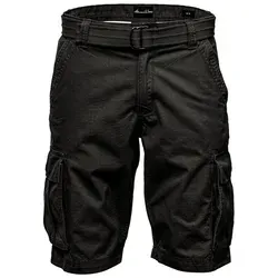 Amaci&Sons Cargoshorts MIDFIELD Herren Bermuda Short inkl. Gürtel W32 - Stylische Cargoshorts aus 100% Baumwolle, ideal für warme Tage. Pflegeleicht und mit praktischen Taschen ausgestattet, bieten sie Komfort und Funktionalität für jeden Freizeitlook.
