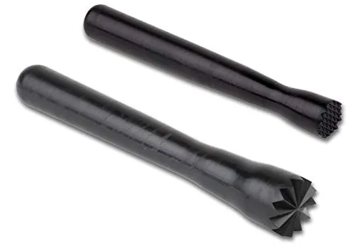 Buddy´s Bar - Stößel Set, 2 grobe Barstößel zum Auspressen von Früchten, Zerstoßen von Würfelzucker, Cocktailstößel, Eisstößel, Ø 2,5 cm, L: 21 cm, Ø 4 cm, L: 24 cm, Made in Germany, schwarz