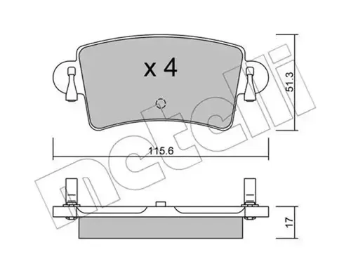 Metelli Bremsbelagsatz 22-0546-0