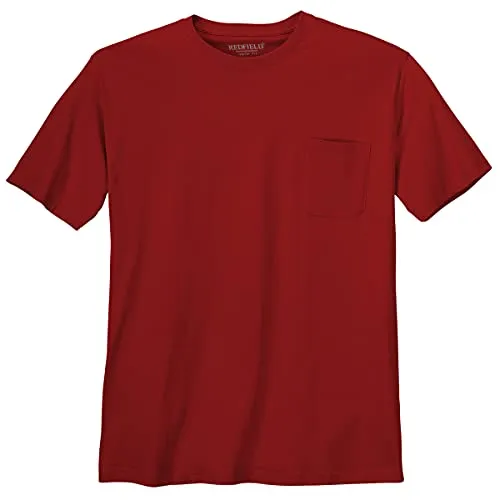 Redfield XXL Basic T-Shirt Jerry rot Brusttasche