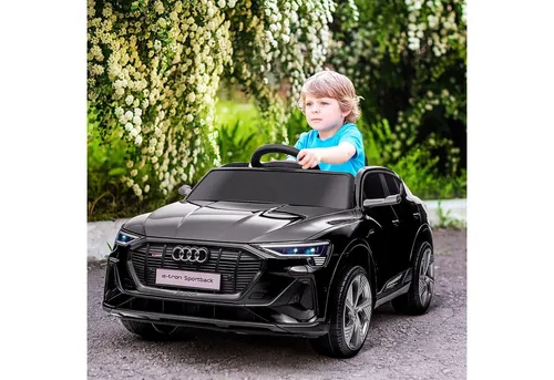 HOMCOM Elektro-Kinderauto Elektroauto, Kinderfahrzeug, 3-5 km/h, Belastbarkeit 25 kg, (1-tlg), für Außenbereich, Schwarz