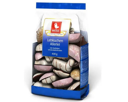 Weiss Lebkuchen Allerlei mit Schokolade 400g