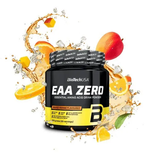 BioTechUSA EAA Zero - Essentielle Aminosäuren Power - Aminosäure L-Glutamin mit 7160 mg EAA pro Portion, WHO empfohlenes Verhältnis, zuckerfrei und glutenfrei für optimale Fitnessunterstützung.