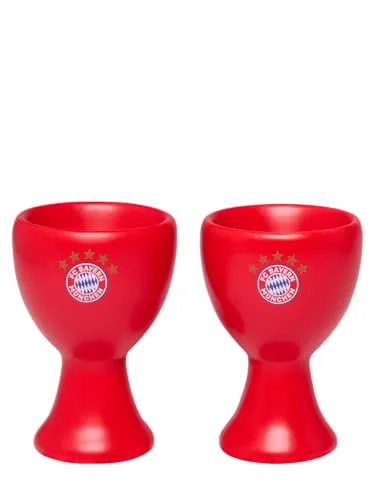 FC Bayern München Eierbecher I Keramik I 2er-Set I Rot