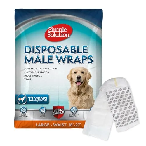 simple solution 11539-12p Einweg Windel für Rüden large mit Feuchtigkeitsanzeiger 12er Pack