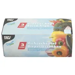 Gefrierbeutel LLDPE 3 l - Transparent und BPA-frei - Sonstige Haushaltswaren - Diese 3 l Gefrierbeutel aus LLDPE sind BPA-frei, bieten Beschriftungsfelder und praktische Verschlussclips für eine einfache Handhabung.