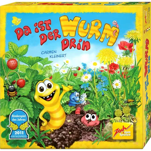 Da ist der Wurm drin, Brettspiel Kinderspiel des Jahres 2011 - Gesellschaftsspiel für 2-4 Spieler, ideal für Kinder ab 4 Jahren und fördert spielerisch das strategische Denken.