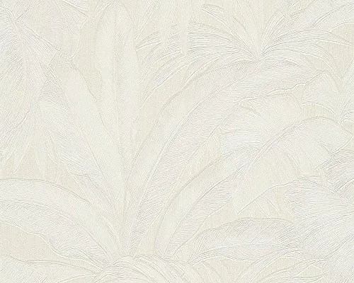 VERSACE Giungla Vliestapete - Luxuriöse Dschungel Tapete mit Palmenblättern - Hochwertige Vliestapete in creme metallic, 10,05 m x 0,70 m, scheuerbeständig und kinderleicht zu verarbeiten. Hergestellt in Deutschland, FSC-zertifiziert für umweltbewusste Gestaltung.