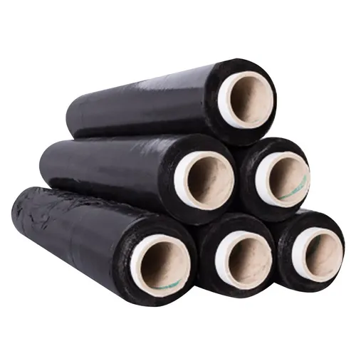 Stretchfolie Palettenfolie Verpackungsfolie Wickelfolie Schwarz 300m - Hochwertige Stretchfolie aus Belgien, ideal für sicheres Verpacken und Stabilisieren von Paletten, 300m Länge für effiziente Nutzung.