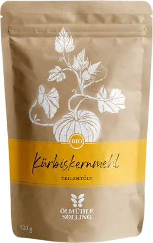 Kürbiskernmehl teilentöl feingemahlen Ölmühle Solling 500g von Ölmühle Solling
