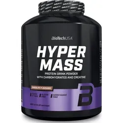 BioTech USA Hyper Mass 4000 g Cookies & Cream - Kalorienreicher Weight Gainer - Nahrungsergänzungsmittel mit TriCarbo Matrix für optimale Energiezufuhr ohne Zuckerzusatz. Ideal für den Muskelaufbau mit hohem Proteingehalt und Kreatin für verbesserte Leistung.