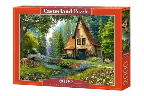 Castorland C-200634-2 Toadstool Cottage - 2000 Teile Puzzle, exzellente Druckqualität und außergewöhnliche Farbtiefe für detailverliebte Puzzle-Fans