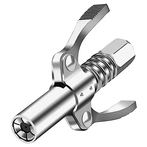 Disnace Fettpresse Mundstück, G Coupler für Fettpresse Doppelgriff Fettpresse Kupplung Mundstück Kupplung Fettpresse für Schmiernippel Universal 10000 PSI Passend für alle Arten von Fettpressen