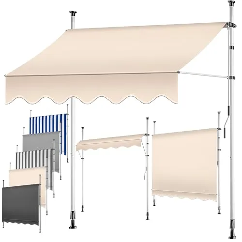 KESSER® Klemmmarkise mit Handkurbel 350cm von Kesser
