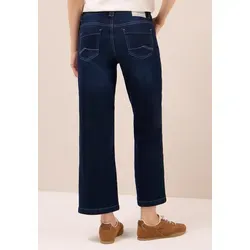 Loose-fit-Jeans STREET ONE, Damen, Gr. 33, Länge 28, dunkelblau wash, Jeans, 76% Baumwolle, 22% Polyester, 2% Elasthan, unifarben, normal, Jeans, aus Baumwolle mit Stretchanteil