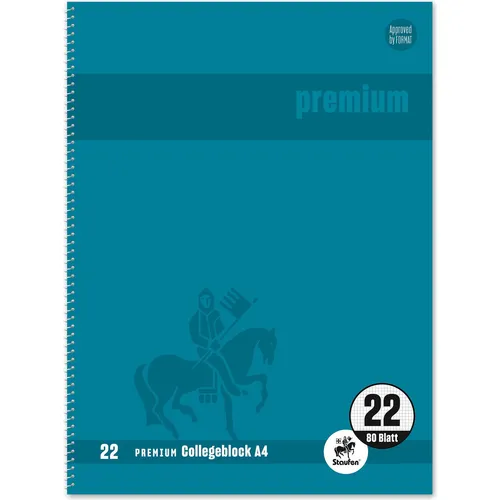 Staufen Collegeblock A4 80BL Lin.22 grün (A4, Liniert, Weicher Einband) (734451388)
