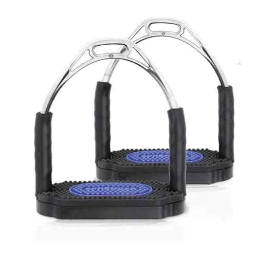 Sprenger Bow Balance Steigbügel - Edelstahl rostfrei, 130 mm Trittweite - Steigbügeleisen & -tritte für Reitsattel, mit gebogener Form für optimale Lage und extra breiter Trittfläche für besten Komfort und Gelenkschonung.