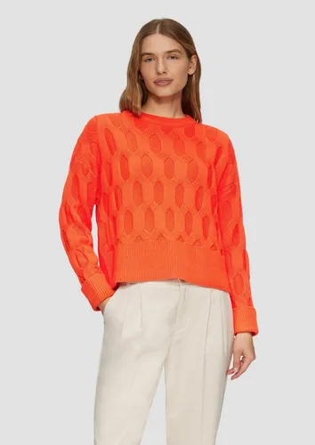 s.Oliver Longpullover Strickpullover Oversized Pullover mit Strickmuster