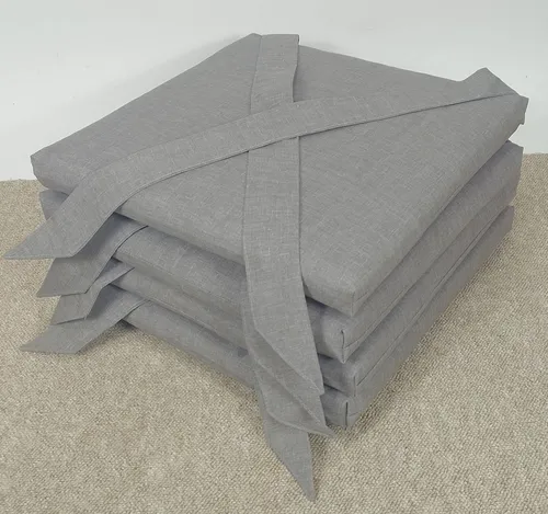 Rattani Stuhlkissen Marina eckig Set 4, dunkel grau in grau von Rattani