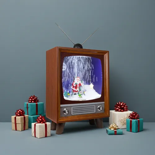 Große XL Schneekugel mit Musik und Licht – Weihnachtsdekoration