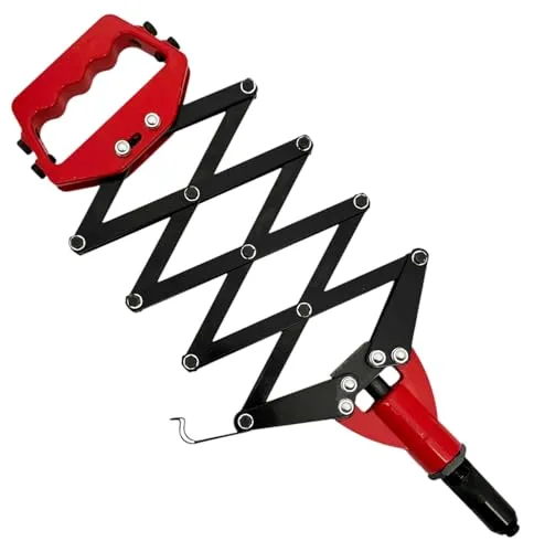 Alkan Scheren-Nietzange für Blindnieten 3,2–6,4 mm | Verstellbare Blindnietzange aus Werkzeugstahl | Ergonomischer Griff, 300–800 mm Länge | Profi Nietmaschine für Alu-Nieten