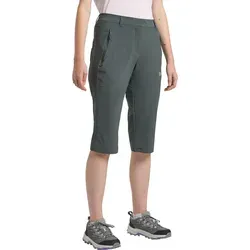 Jack Wolfskin Hikeout 3/4 Pants W slate green (4136) - Komfortable Damen Trekkinghose - Wanderhosen für Damen, leicht und atmungsaktiv mit wind- und wasserabweisendem TEXASHIELD CORE Material, ideal für wechselhafte Wetterbedingungen und ausgestattet mit Sonnenschutz.