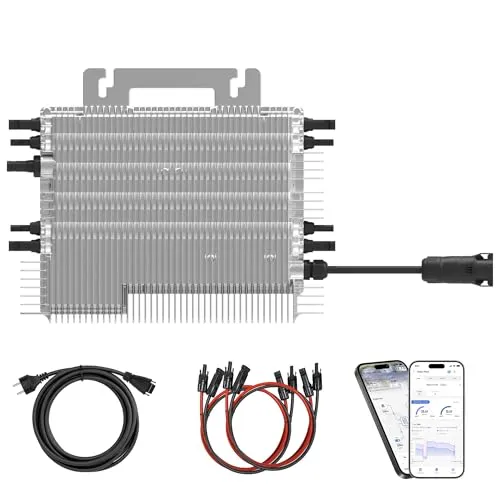 DEYE Mikro-Wechselrichter 2000 W SUN-M200G4-EU-Q0 mit 5m Kabel - Hochleistungs-Wechselrichter für Mini-PV-Anlagen: Der DEYE SUN-M200G4-EU-Q0 bietet 4 MPPT-Eingänge und eine effiziente Energieumwandlung. Wetterfest und ideal für den Außeneinsatz, inklusive 5m Anschlusskabel.