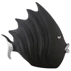 Casablanca Dekofigur Fisch - Schwarz, 26 x 29 cm - Sammlerfigur 