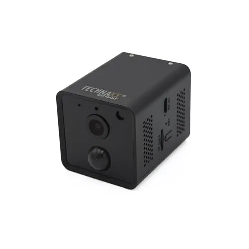 Technaxx Mini Wi-Fi IP Kamera TX-190 - Full-HD Überwachungskamera mit PIR Sensor - Überwachungskamera für Innenräume mit 2304 × 1296 Auflösung, PIR Bewegungssensor und Nachtsicht bis 5 m; ideal für Haussicherheit und einfache Smartphone-Steuerung.