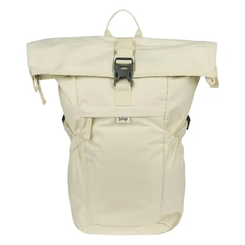Baagl Rolltop Rucksack 29 l – Beige, Wasserdicht mit Laptopfach