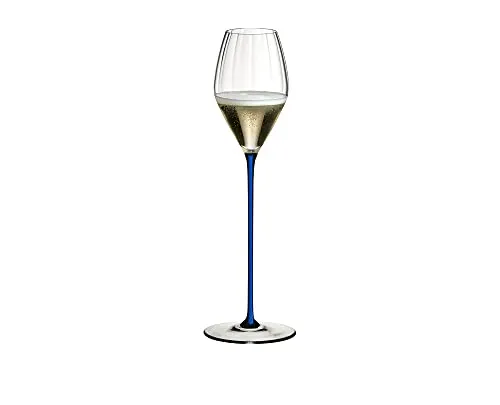 Riedel High Performance Champagnerglas Dunkelblau - Handgefertigtes Champagnerglas aus hochwertigem Kristall, Höhe 32,5 cm, mit breitem Kelch und Moussierpunkt für optimale Perlage – ideal für Champagner und Sekt, perfekt für festliche Anlässe.
