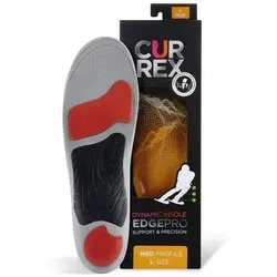 CURREX EdgePro Sohle Med Profile - Performance Einlegesohle für Ski und Snowboard - Einlegesohlen mit dynamischer Mittelfußbrücke für optimale Stabilität und Temperaturregulierung. Ideal für Skischuhe und Snowboardschuhe, sorgt für warme Füße und mehr Komfort.