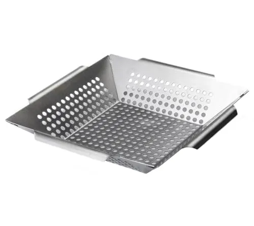 Grillfürst Edelstahl Gemüsekorb – Vielseitiger Grillkorb für Gemüse, Fisch und Fleisch