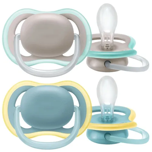 Philips Avent Ultra Air HDPE-Schnuller, 18 m+ - 2 Stück in grau von Philips