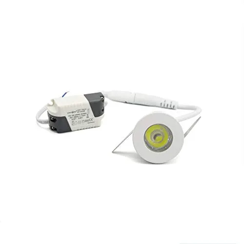 Mini LED Einbauleuchte Einbaustrahler Spot Klein Mini rund 1 Watt inkl. Trafo Durchmesser 32 mm Kaltweiß