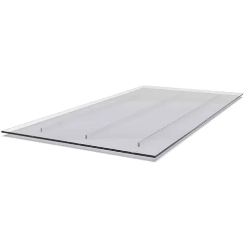 Lichtschachtabdeckung Acryl 900 x 450 mm - Flache Acrylglas-Abdeckung für Lichtschächte, schützt vor Regen und Schmutz, fördert optimale Luftzirkulation und verhindert Schimmelbildung.