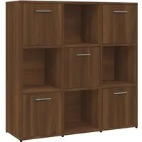 vidaXL Bücherregal Braun Eichen-Optik 90x30x90 cm