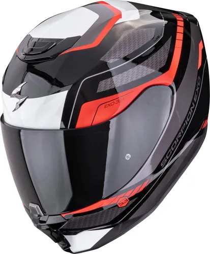 Scorpion EXO-391 Leo Integralhelm - Schwarz/Rot/Grau - M - Hochwertiger Integralhelm mit verstärkter Sicherheit. Ausgestattet mit Pinlock®-Visier für klare Sicht und KwikWick®C Innenfutter für optimalen Komfort. Ideal für sichere Fahrten.