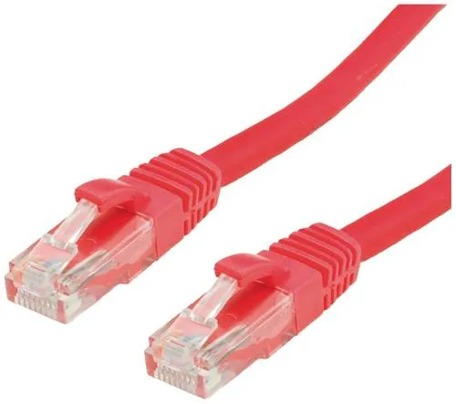 Value 21.99.1428 RJ45 Netzwerkkabel, Patchkabel CAT 6a U/UTP 15.00m Rot 1St.