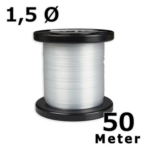 Meter Rolle Perlonseil 1,5 mm Ø glasklar von Hang-it