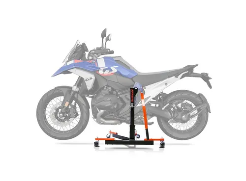 ConStands Motorradheber CS Power Evo-Zentralständer für BMW R 1300 GS 23-25 Orange - Wagenheber für BMW R 1300 GS, ideal für Wartung und Pflege, mit max. Tragkraft von 300 kg und leichtgängigen Doppelrollen für müheloses Rangieren.