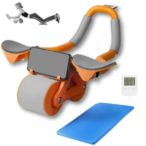 Bauchrolle mit automatischer Rückfederung mit Timer für Bauchmuskelübungen zu Hause und im Fitnessstudio