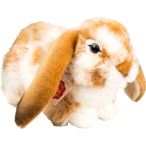 Teddy Hermann 93791 Hase hellbraun weiß gescheckt 30 cm - Plüschtier Hase, kuschelig weich und ideal zum Spielen und Schmusen für Kinder.