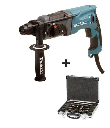 Produktbild Makita HR2470 SDS+ Bohrhammer mit Bohrer-Meißel-Satz
